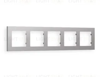 Рамка пятерная Ambrella Volt Techno сталь матовый AF220505 AF220505