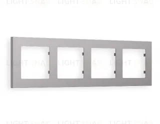 Рамка четверная Ambrella Volt Techno сталь матовый AF220504 AF220504