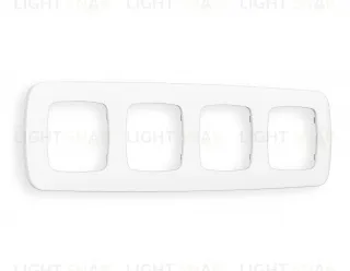 Рамка четверная Ambrella Volt Ecta белый матовый OF140124 OF140124