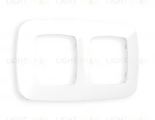 Рамка двойная Ambrella Volt Ecta белый глянец OF140102 OF140102