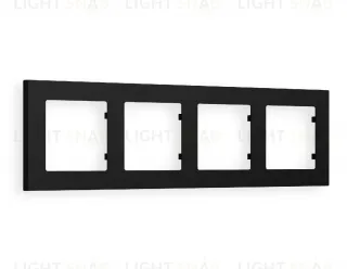 Рамка четверная Ambrella Volt Techno черный матовый AF220704 AF220704