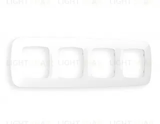 Рамка четверная Ambrella Volt Ecta белый глянец OF140104 OF140104