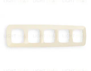 Рамка пятерная Ambrella Volt Ecta бежевый глянец OF140305 OF140305