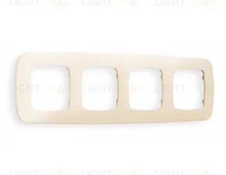 Рамка четверная Ambrella Volt Ecta бежевый матовый OF140334 OF140334