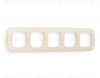 Рамка пятерная Ambrella Volt Ecta бежевый матовый OF140335 OF140335