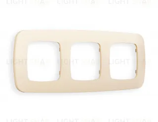 Рамка тройная Ambrella Volt Ecta бежевый матовый OF140333 OF140333