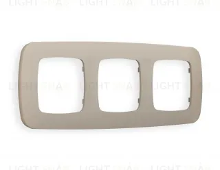 Рамка тройная Ambrella Volt Ecta серо-бежевый матовый OF140363 OF140363