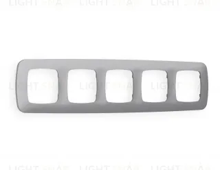 Рамка пятерная Ambrella Volt Ecta сталь матовый OF140505 OF140505