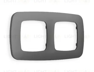 Рамка двойная Ambrella Volt Ecta антрацит серый OF140652 OF140652