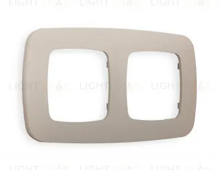 Рамка двойная Ambrella Volt Ecta серо-бежевый матовый OF140362 OF140362