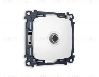 Розетка TV оконечная Ambrella Volt Omega белый матовый VM202+OP1330 VM202 + OP1330