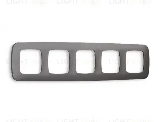 Рамка пятерная Ambrella Volt Ecta антрацит серый OF140655 OF140655