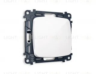 Выключатель одноклавишный Ambrella Volt Omega 10A/250В белый глянец VM101+OP1010 VM101 + OP1010