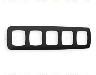 Рамка пятерная Ambrella Volt Ecta черный матовый OF140705 OF140705