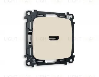 Розетка одинарная HDMI 2.0 40V/0,5A 5-18 Гбит/с Ambrella Volt Omega, бежевый матовый VM222+OP3340 VM222 + OP3340