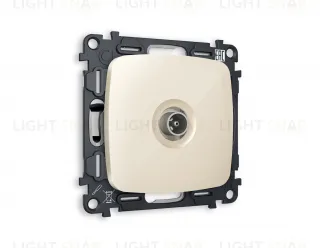 Розетка TV оконечная Ambrella Volt Omega бежевый глянец VM202+OP3130 VM202 + OP3130