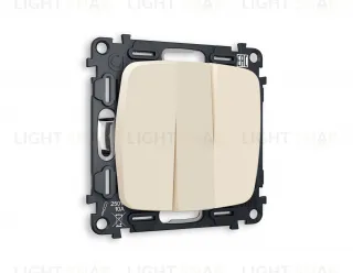 Выключатель трехклавишный Ambrella Volt Omega 10A/250В бежевый матовый VM133+OP3250 VM133 + OP3250