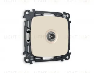 Розетка TV оконечная Ambrella Volt Omega бежевый матовый VM202+OP3330 VM202 + OP3330