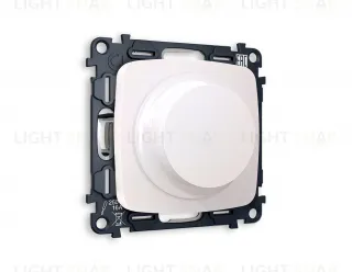 Светорегулятор поворотно-нажимной 5-300Вт Led, 25-600Вт лампы накал., Ambrella Volt Omega жемчуг VM136+OP2055 VM136 + OP2055