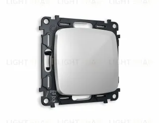 Выключатель одноклавишный Ambrella Volt Omega 10A/250В серебро глянец VM101+OP4010 VM101 + OP4010