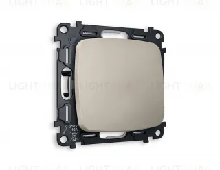 Выключатель одноклавишный Ambrella Volt Omega 10A/250В серо-бежевый матовый VM101+OP3610 VM101 + OP3610