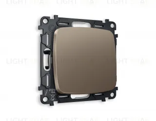 Переключатель одноклавишный на 2 направления (из 2-х мест) Ambrella Volt Omega 10A/250В темная бронза матовый VM105+OP6310 VM105 + OP6310