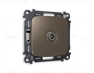 Розетка TV оконечная Ambrella Volt Omega темная бронза матовый VM202+OP6430 VM202 + OP6430