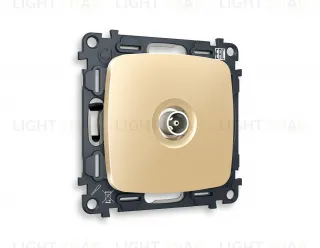 Розетка TV проходная Ambrella Volt Omega шампань VM211+OP6130 VM211 + OP6130