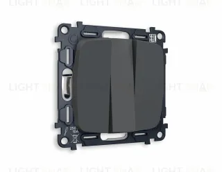 Выключатель трехклавишный Ambrella Volt Omega 10A/250В графит VM133+OP9050 VM133 + OP9050
