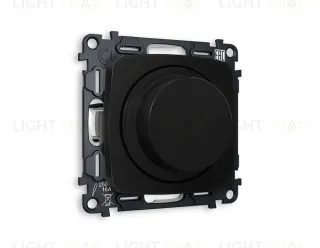 Светорегулятор поворотно-нажимной 5-300Вт Led, 25-600Вт лампы накал., Ambrella Volt Omega черный матовый VM136+OP8055 VM136 + OP8055