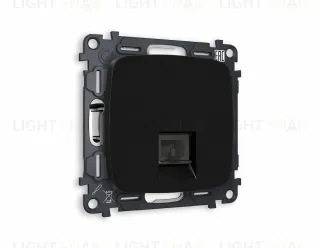 Розетка компьютерная одинарная Ambrella Volt Omega 6 кат, RJ 45, UTP, черный матовый VM188+OP8120 VM188 + OP8120