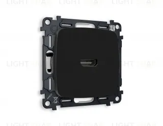 Розетка одинарная HDMI 2.0 40V/0,5A 5-18 Гбит/с Ambrella Volt Omega, черный матовый VM222+OP8140 VM222 + OP8140