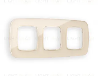 Рамка тройная Ambrella Volt Radian бежевое стекло натуральное OF350303 OF350303