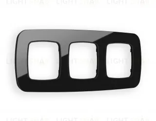 Рамка тройная Ambrella Volt Radian черный стекло натуральное OF350803 OF350803