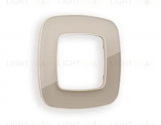 Рамка одинарная Ambrella Volt Radian серо-бежевое стекло натуральное OF350601 OF350601