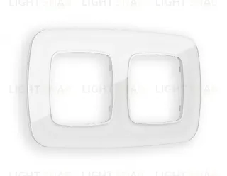 Рамка двойная Ambrella Volt Radian белое стекло натуральное OF350102 OF350102