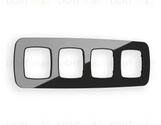 Рамка четверная Ambrella Volt Radian черный стекло натуральное OF350804 OF350804