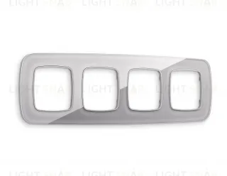 Рамка четверная Ambrella Volt Radian сталь стекло ограник OF320504 OF320504