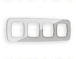 Рамка четверная Ambrella Volt Radian серебро стекло ограник OF320404 OF320404