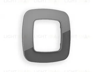 Рамка одинарная Ambrella Volt Radian антрацит серый стекло органик OF320651 OF320651