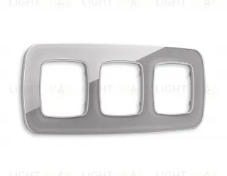 Рамка тройная Ambrella Volt Radian сталь стекло ограник OF320503 OF320503