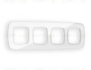 Рамка четверная Ambrella Volt Radian белое стекло органик OF320104 OF320104