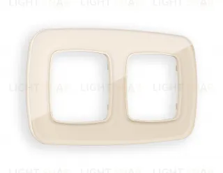 Рамка двойная Ambrella Volt Radian бежевое стекло органик OF320302 OF320302