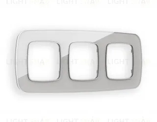 Рамка тройная Ambrella Volt Radian серебро стекло ограник OF320403 OF320403