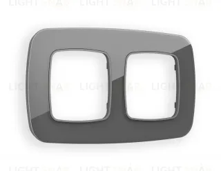 Рамка двойная Ambrella Volt Radian антрацит серый стекло органик OF320652 OF320652