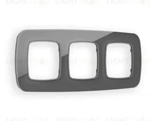 Рамка тройная Ambrella Volt Radian антрацит серый стекло органик OF320653 OF320653