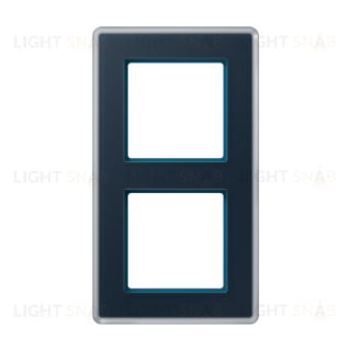 Рамка двойная сатиновая JUNG A VIVA, глубокий синий стекло AV582GLMNB AV582GLMNB