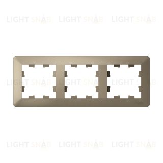 Рамка тройная Schneider Electric Atlasdesign AIR, шампань-дымчатый черный ATN220503 ATN220503