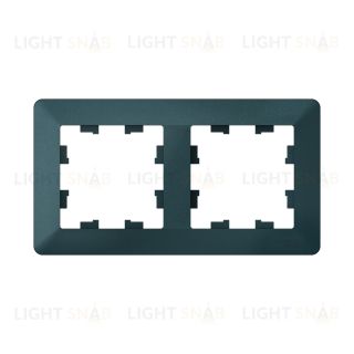 Рамка двойная Schneider Electric Atlasdesign AIR, изумруд-дымчатый черный ATN220802 ATN220802