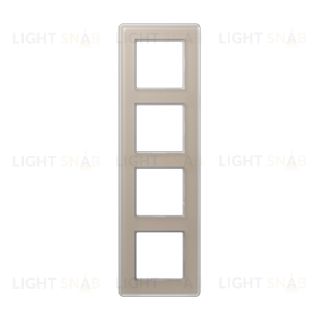 Рамка четверная сатиновая JUNG A VIVA, шампань стекло AV584GLMCH AV584GLMCH